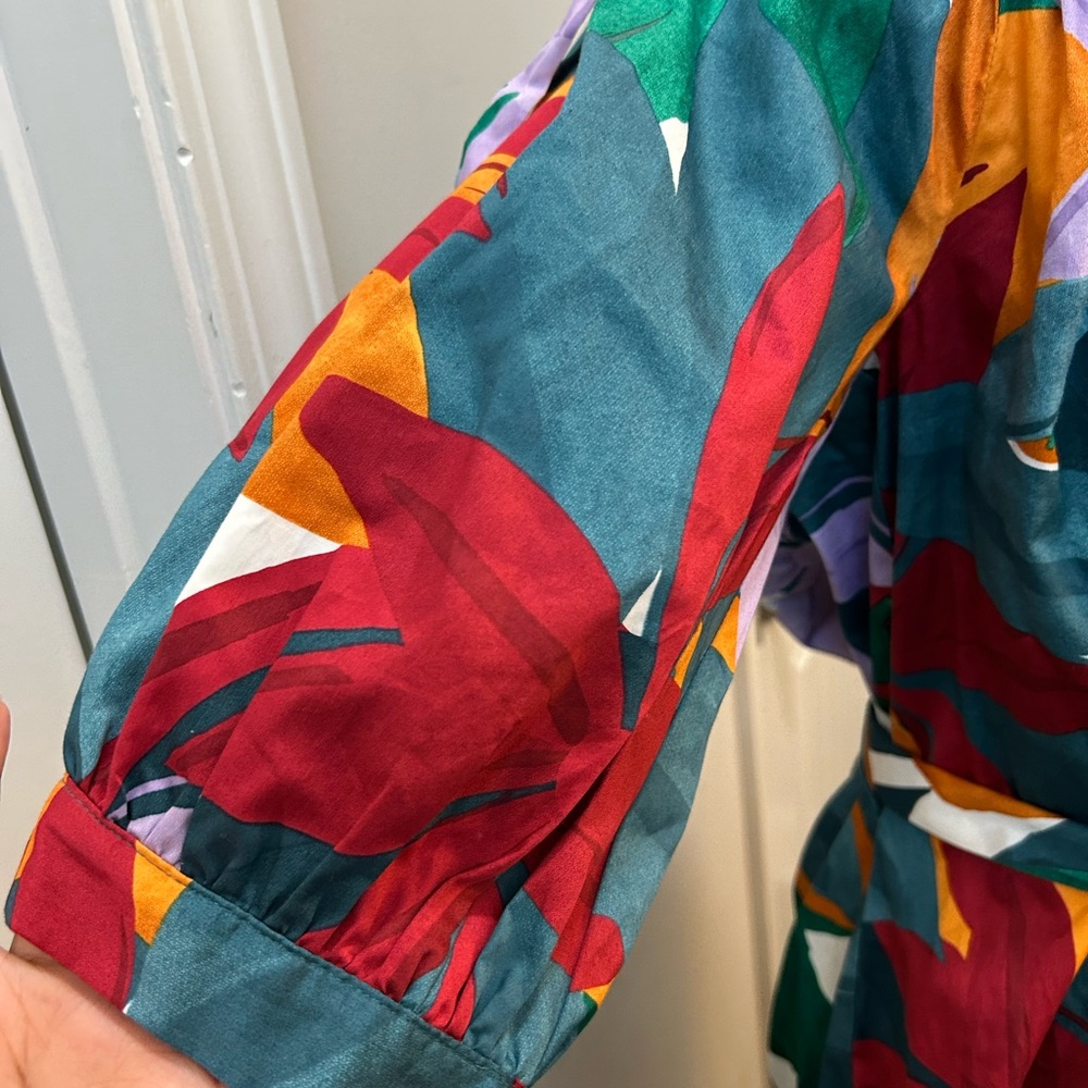 ELOQUII Colorful Floral Belted Dress | Size 16 | NWT - Picture 3 of 7